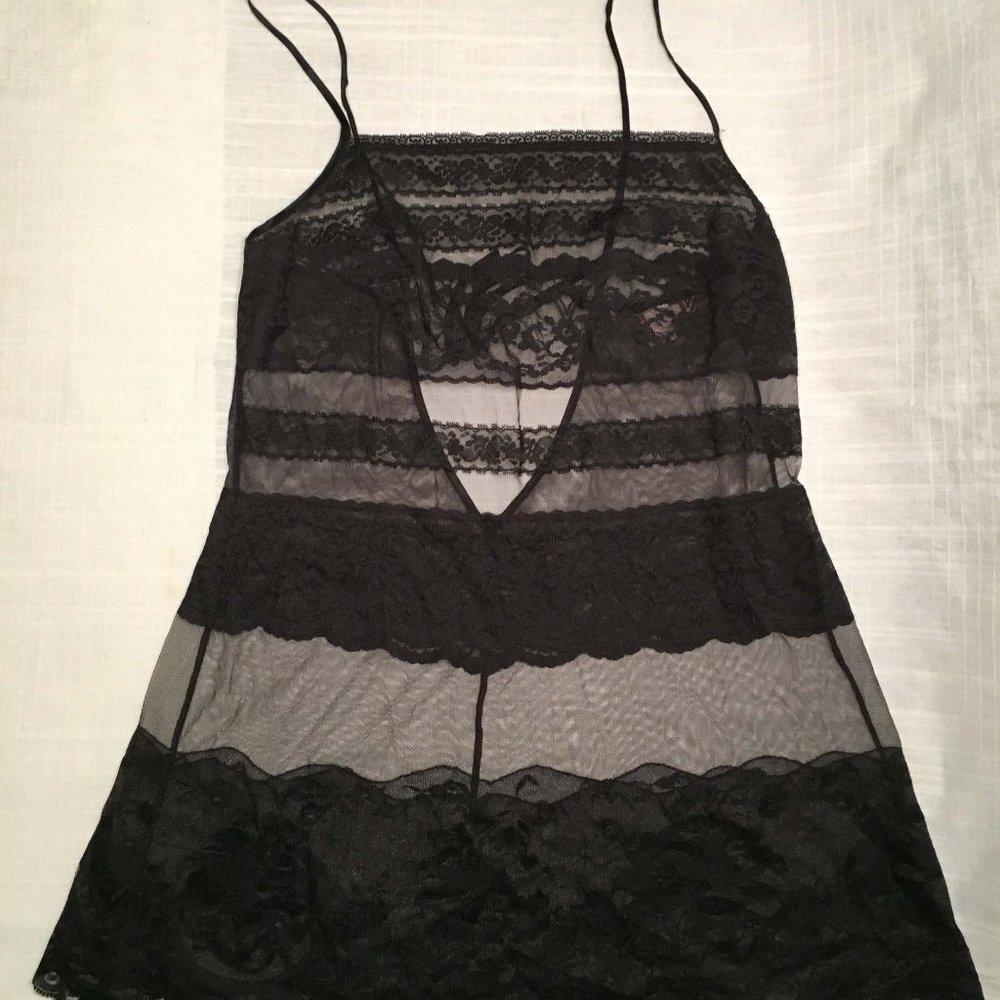 Victoria's Secret Black Lace Baby Doll Lingerie